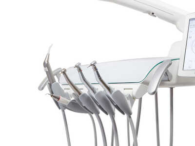 Ancar S-Line Knee Break Dental Chair & Hanging Hoses
